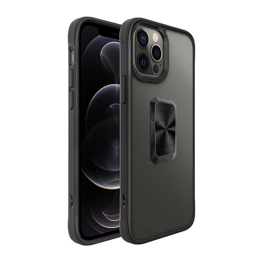 iPhone 12 Pro Max Kılıf NXXA V-Bax Kapak-Siyah