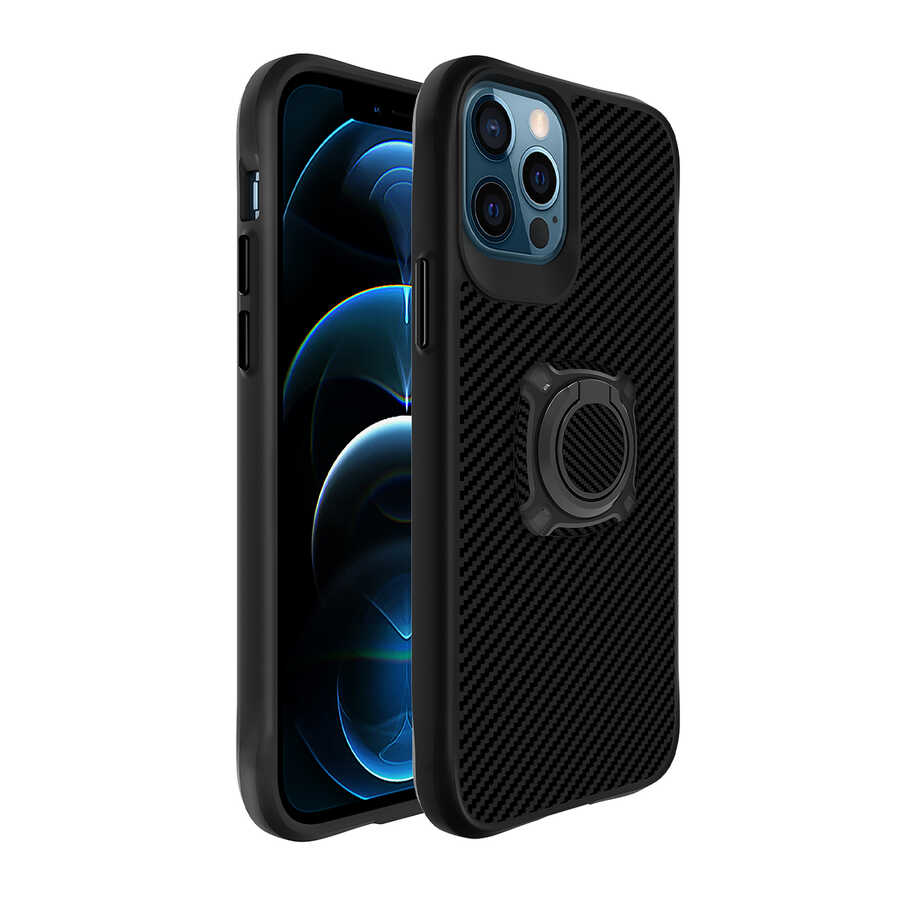 iPhone 12 Pro Max Uyumlu NXXA Timo Kapak-Siyah