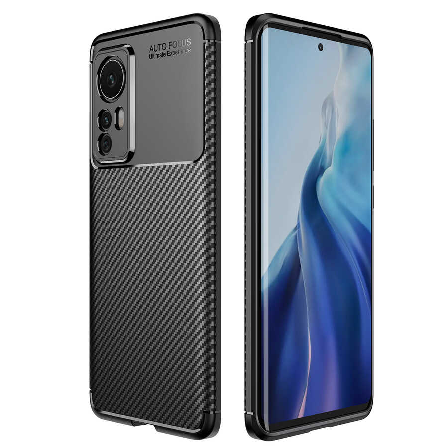 Xiaomi Mi 12 Kılıf NXXA Negro Silikon Kapak-Siyah