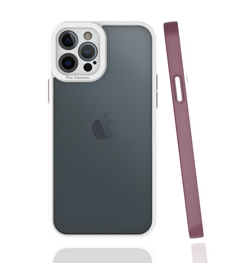 iPhone 12 Pro Max Kılıf NXXA Mima Kapak-Mürdüm