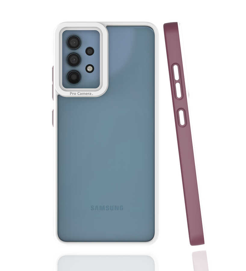 Galaxy A32 4G Kılıf NXXA Mima Kapak-Mürdüm