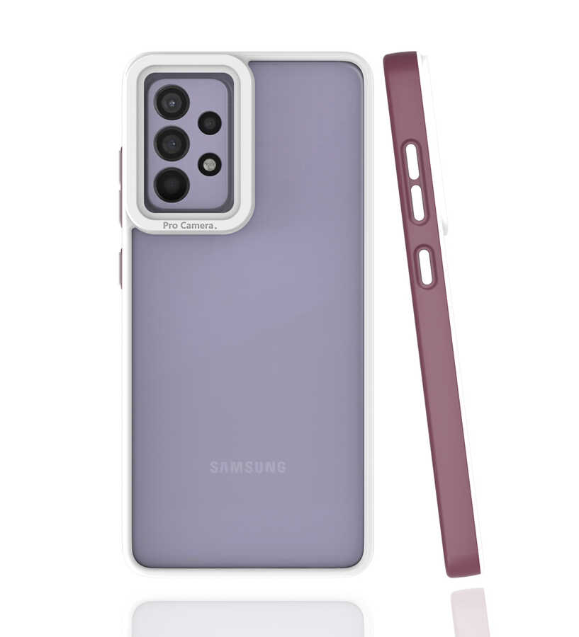 Galaxy A52 Kılıf NXXA Mima Kapak-Mürdüm
