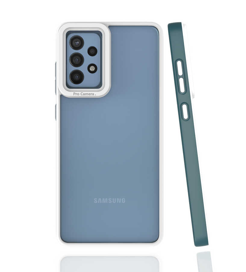 Galaxy A72 Kılıf NXXA Mima Kapak-Koyu Yeşil