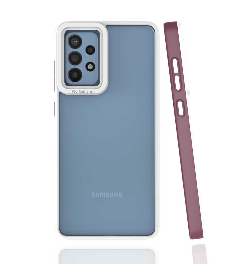 Galaxy A72 Kılıf NXXA Mima Kapak-Mürdüm