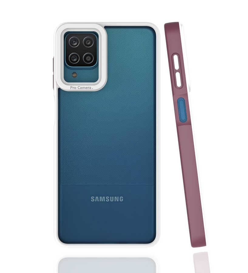 Galaxy A12 Kılıf NXXA Mima Kapak-Mürdüm