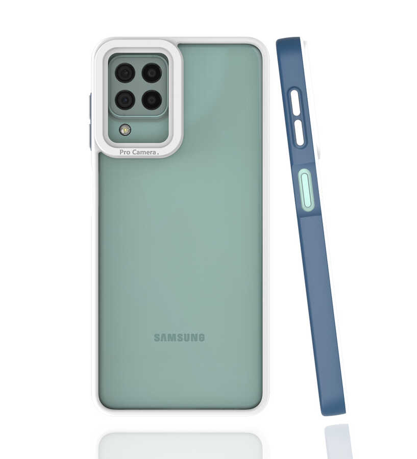 Galaxy A22 4G Kılıf NXXA Mima Kapak-Lacivert