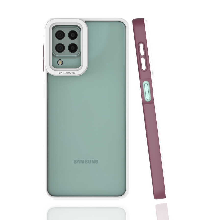 Galaxy M32 Kılıf NXXA Mima Kapak-Mürdüm