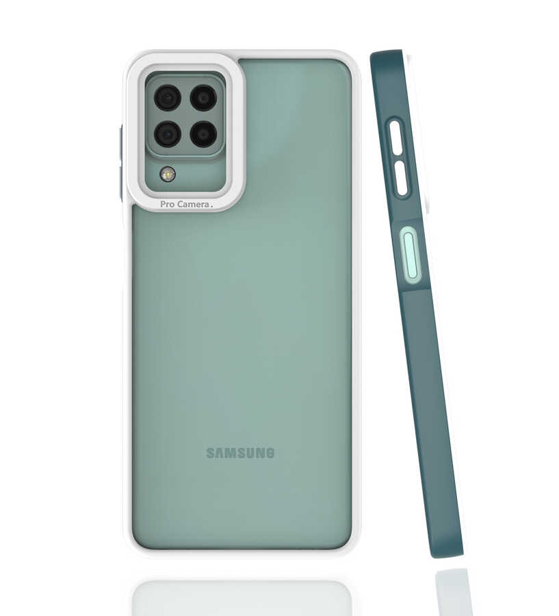 Galaxy M22 Kılıf NXXA Mima Kapak-Koyu Yeşil