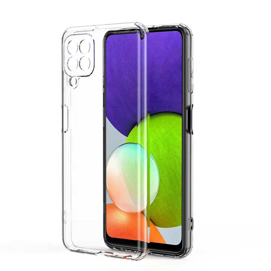 Galaxy A22 4G Kılıf NXXA Kamera Korumalı Süper Silikon Kapak-Renksiz