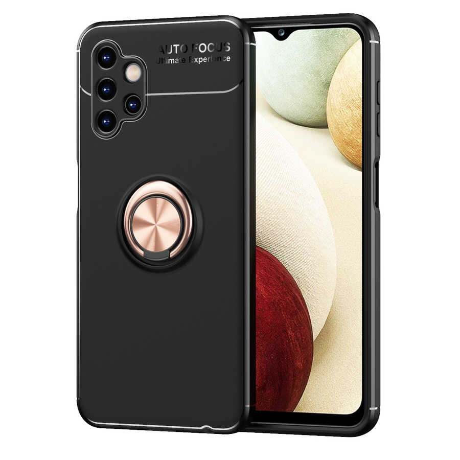 Galaxy A13 4G Kılıf NXXA Ravel Silikon Kapak-Siyah-Rose Gold