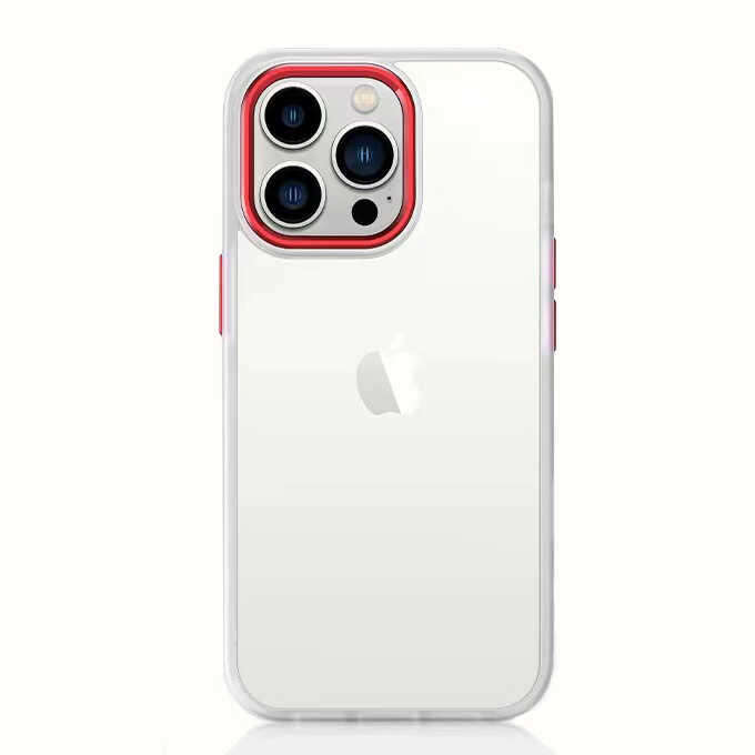 iPhone 12 Kılıf NXXA Krom Kapak-Kırmızı