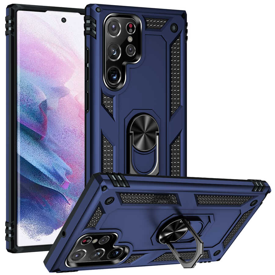 Galaxy S22 Ultra Kılıf NXXA Vega Kapak-Mavi