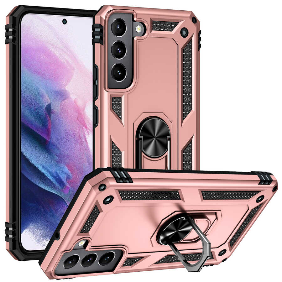 Galaxy S22 Kılıf NXXA Vega Kapak-Rose Gold