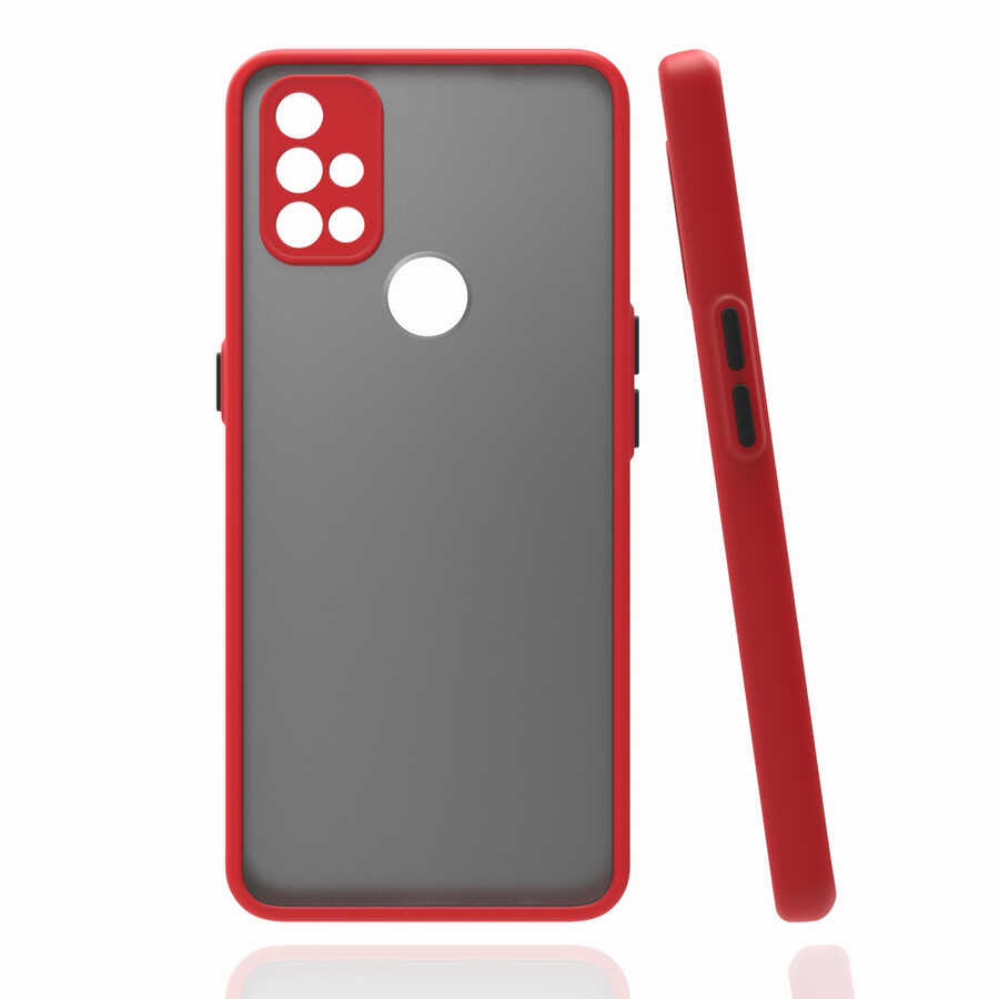 One Plus Nord N10 5G Kılıf NXXA Hux Kapak-Kırmızı
