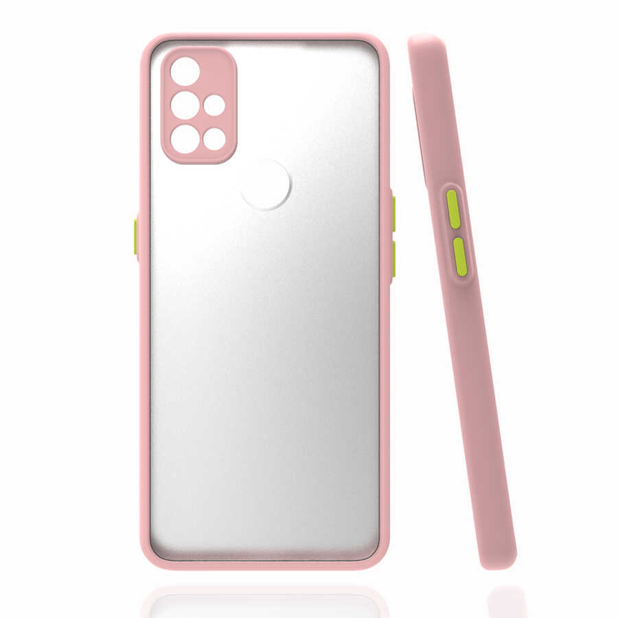 One Plus Nord N10 5G Kılıf NXXA Hux Kapak-Pembe