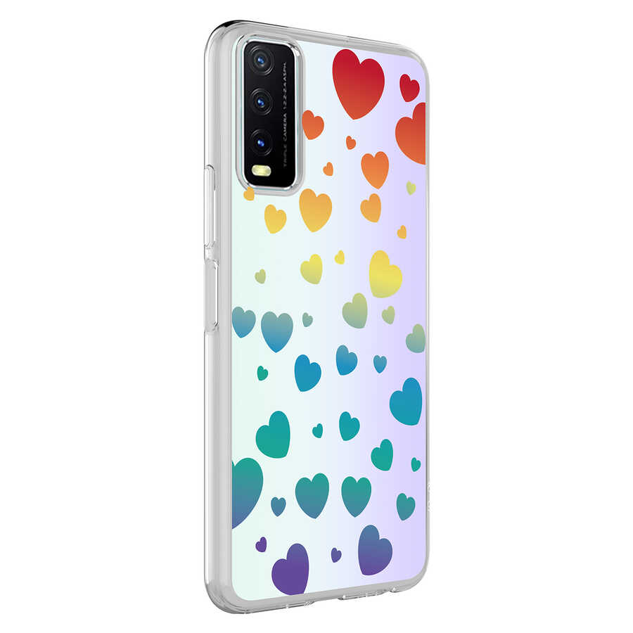 Vivo Y20S Kılıf NXXA M-Blue Desenli Kapak-Heart No3