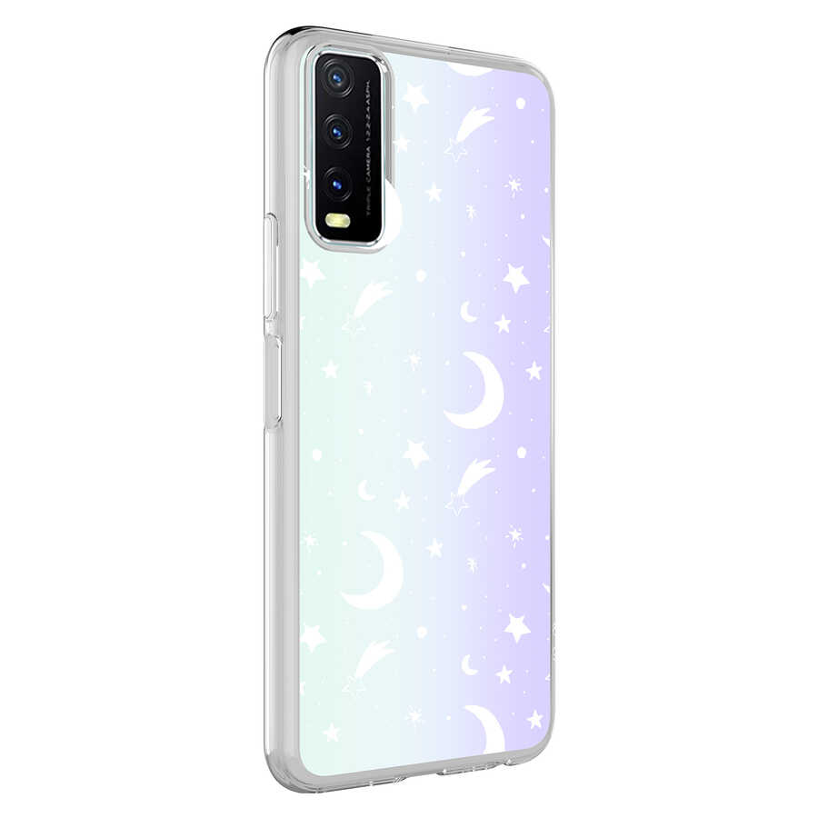 Vivo Y20S Kılıf NXXA M-Blue Desenli Kapak-Moon No4