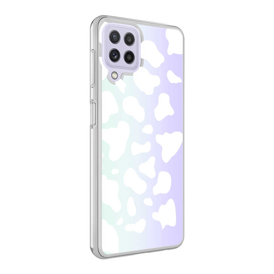 Galaxy A22 4G Kılıf NXXA M-Blue Desenli Kapak-Cow No2