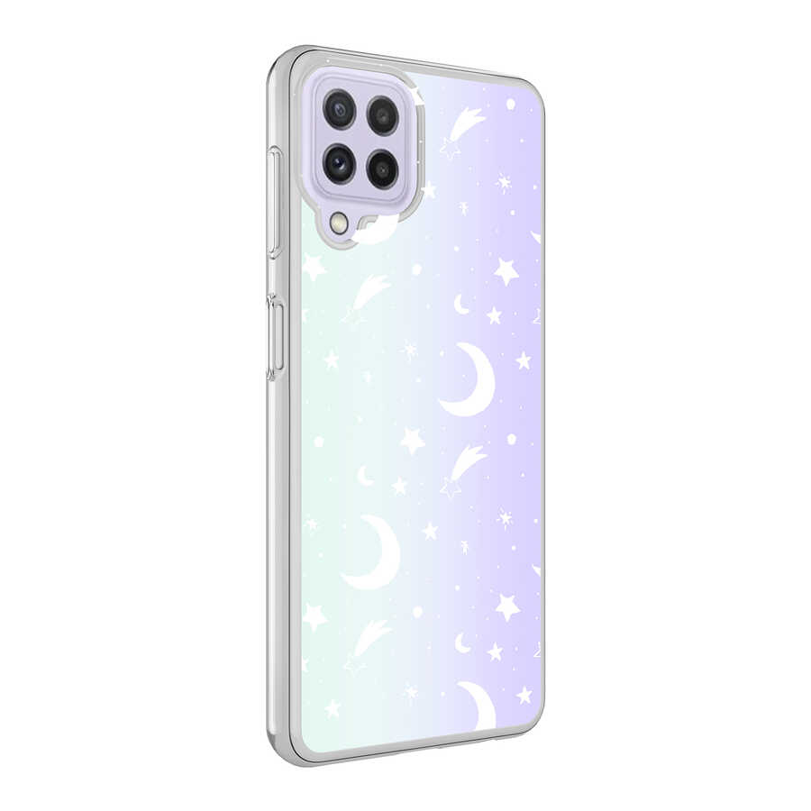 Galaxy M22 Kılıf NXXA M-Blue Desenli Kapak-Moon No4