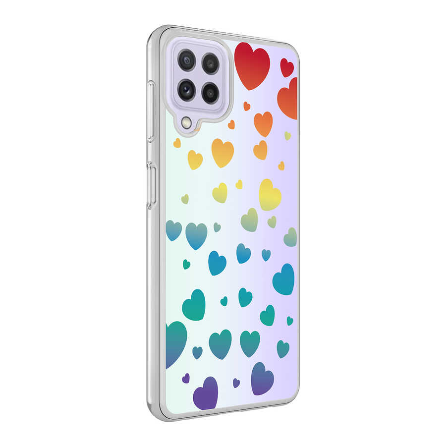 Galaxy M32 Kılıf NXXA M-Blue Desenli Kapak-Heart No3
