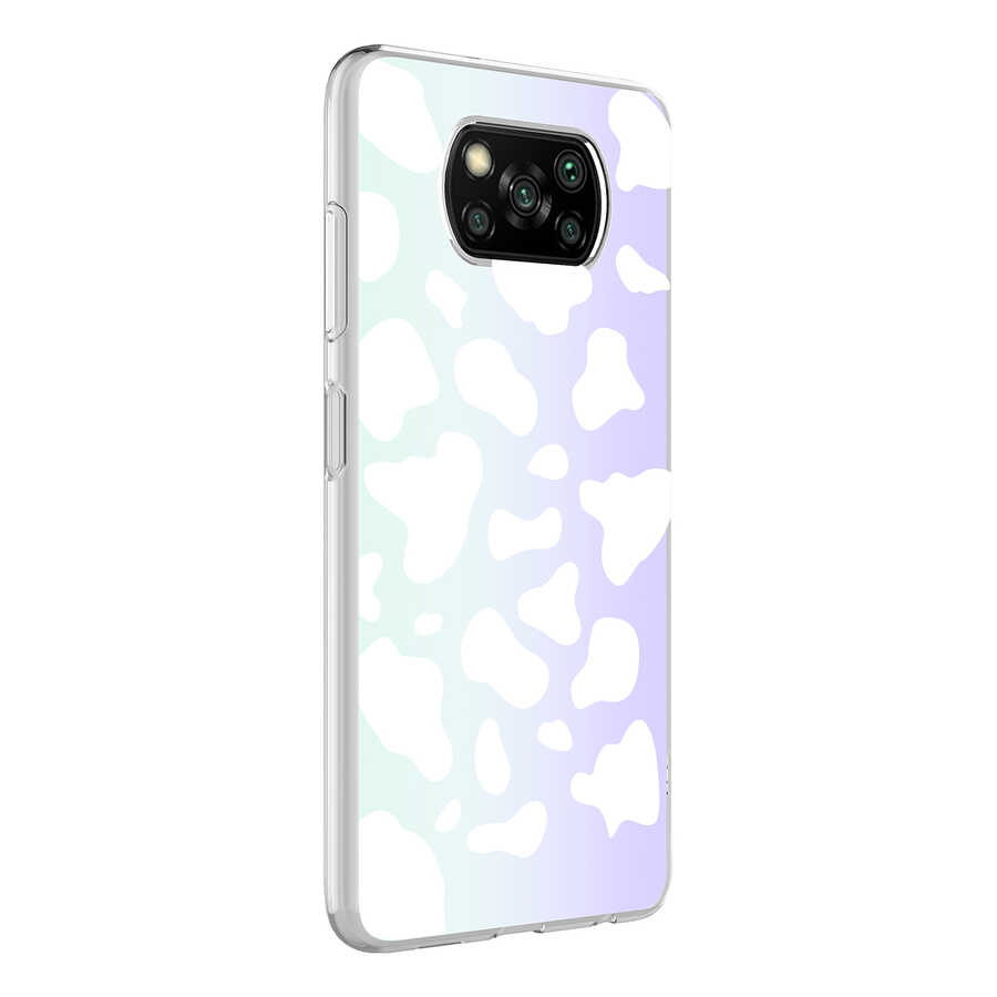 Xiaomi Poco X3 Kılıf NXXA M-Blue Desenli Kapak-Cow No2