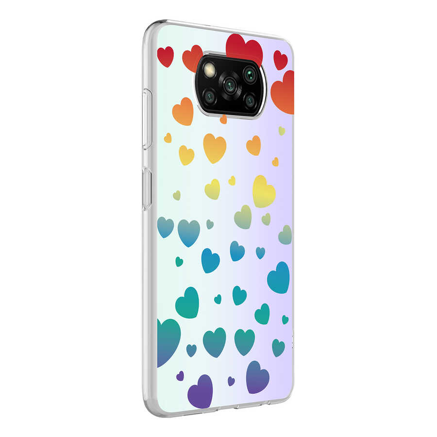 Xiaomi Poco X3 Kılıf NXXA M-Blue Desenli Kapak-Heart No3