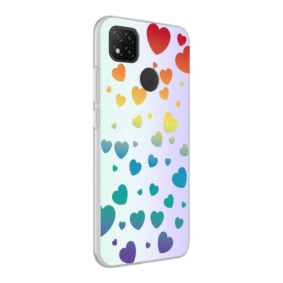 Xiaomi Redmi 9C Kılıf NXXA M-Blue Desenli Kapak-Heart No3