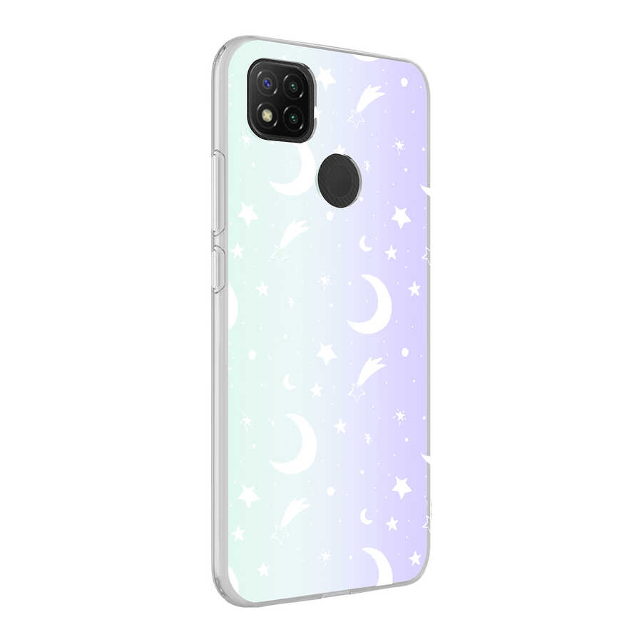 Xiaomi Redmi 9C Kılıf NXXA M-Blue Desenli Kapak-Moon No4