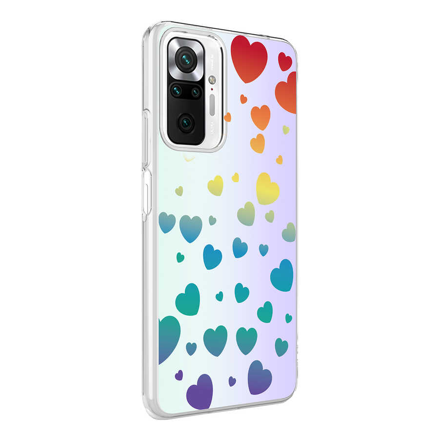 Xiaomi Redmi Note 10 Pro Kılıf NXXA M-Blue Desenli Kapak-Heart No3