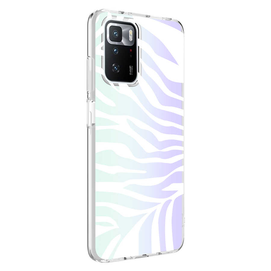 Xiaomi Redmi 10 Kılıf NXXA M-Blue Desenli Kapak-Zebra No1