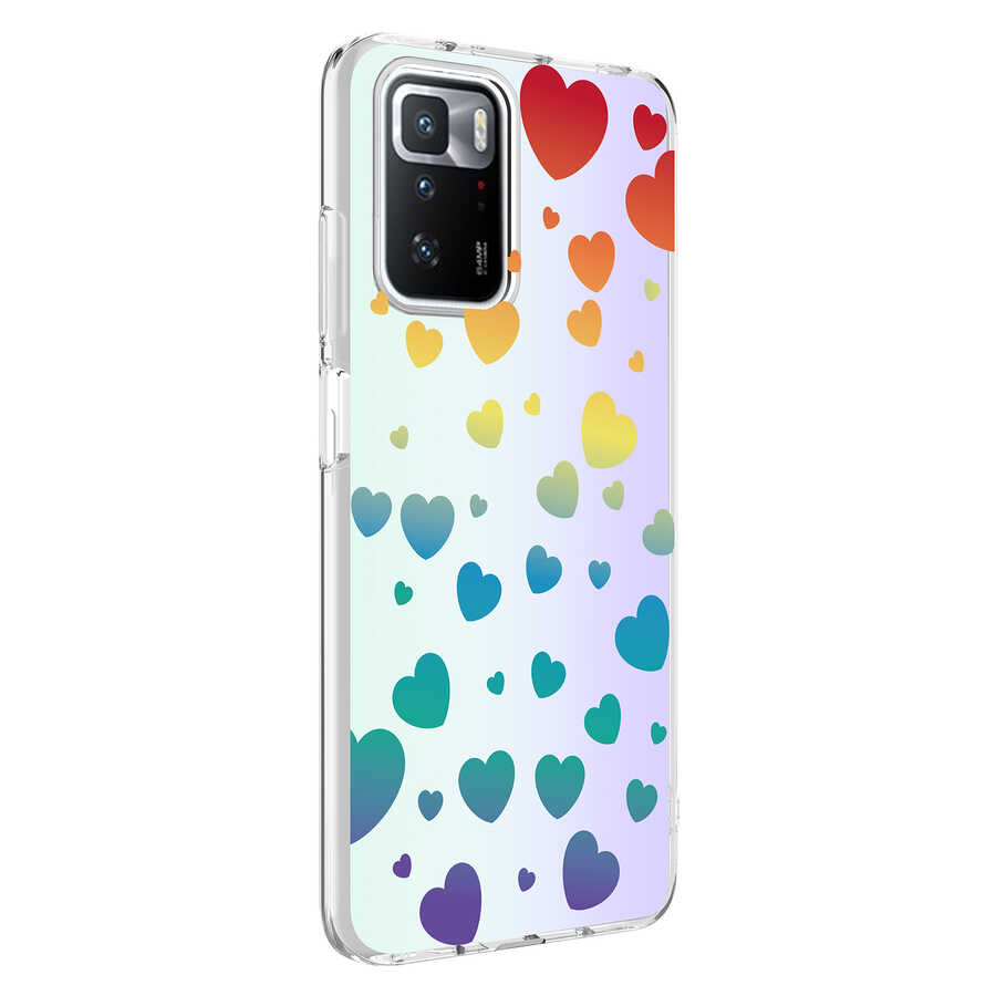 Xiaomi Redmi 10 Kılıf NXXA M-Blue Desenli Kapak-Heart No3