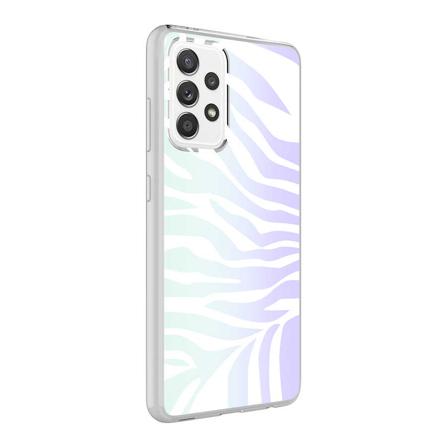 Galaxy A52 Kılıf NXXA M-Blue Desenli Kapak-Zebra No1