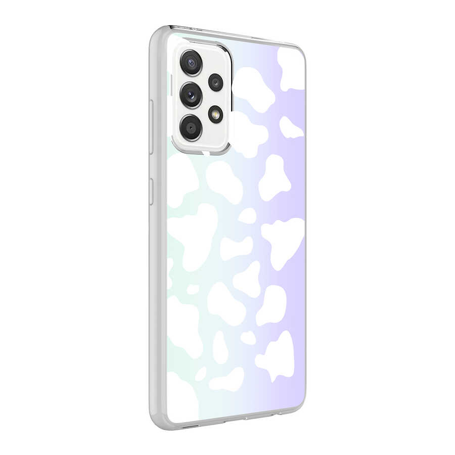 Galaxy A72 Kılıf NXXA M-Blue Desenli Kapak-Cow No2