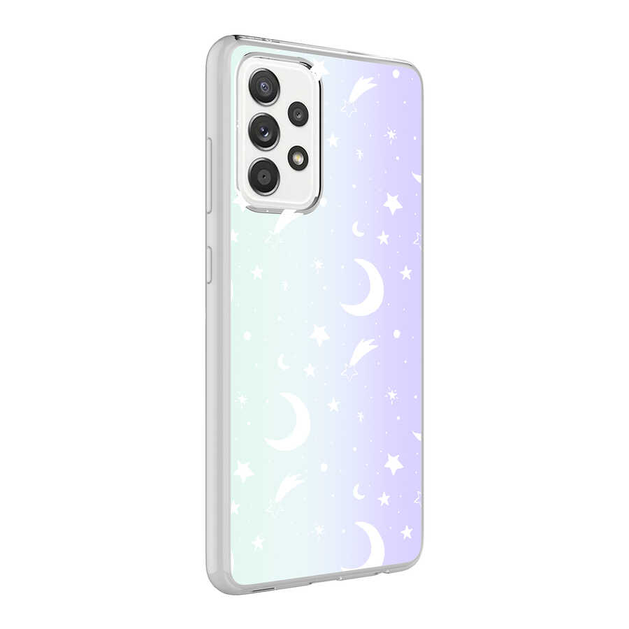 Galaxy A72 Kılıf NXXA M-Blue Desenli Kapak-Moon No4