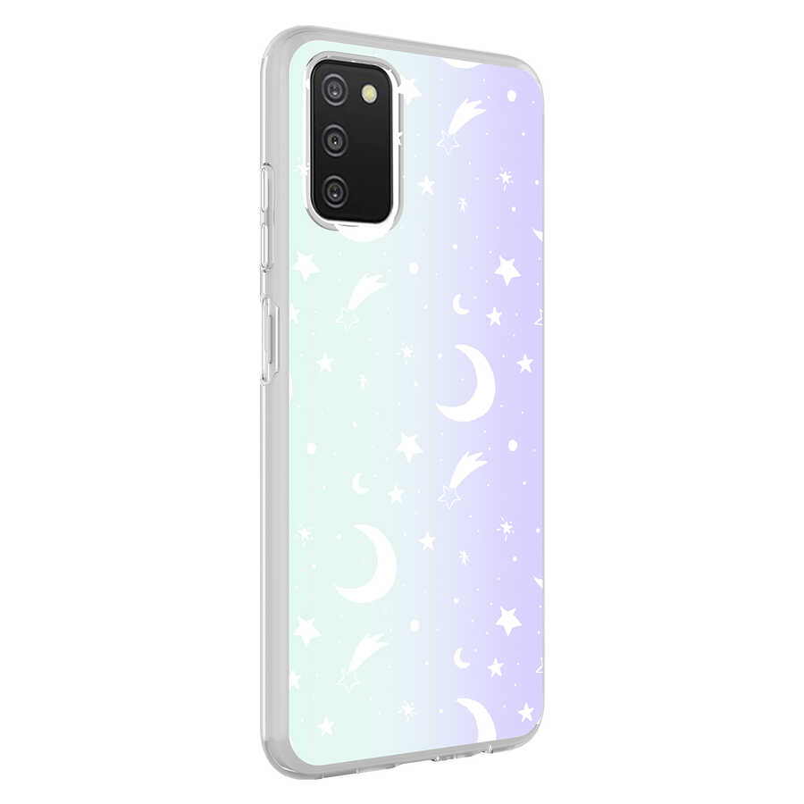 Galaxy A03S Kılıf NXXA M-Blue Desenli Kapak-Moon No4