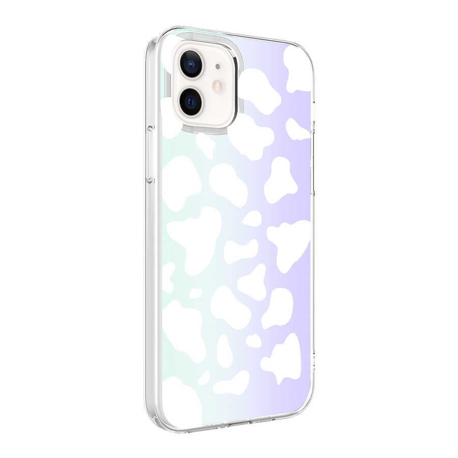 iPhone 12 Uyumlu NXXA M-Blue Desenli Kapak-Cow No2