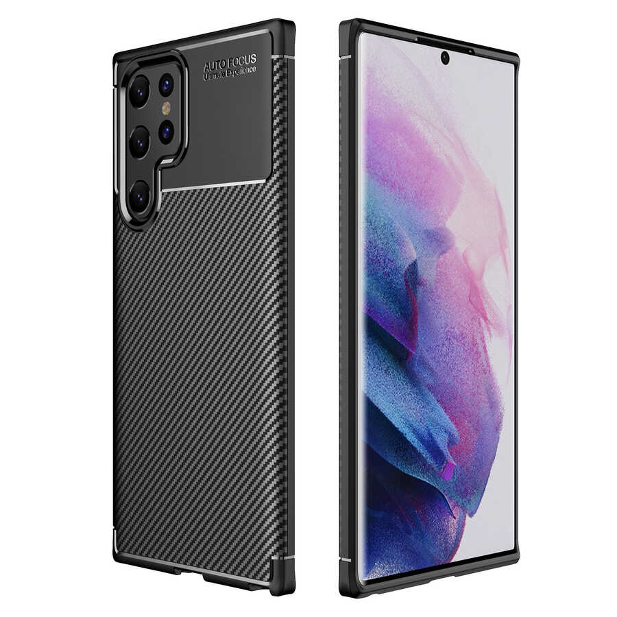 Galaxy S22 Ultra Kılıf NXXA Negro Silikon Kapak-Siyah