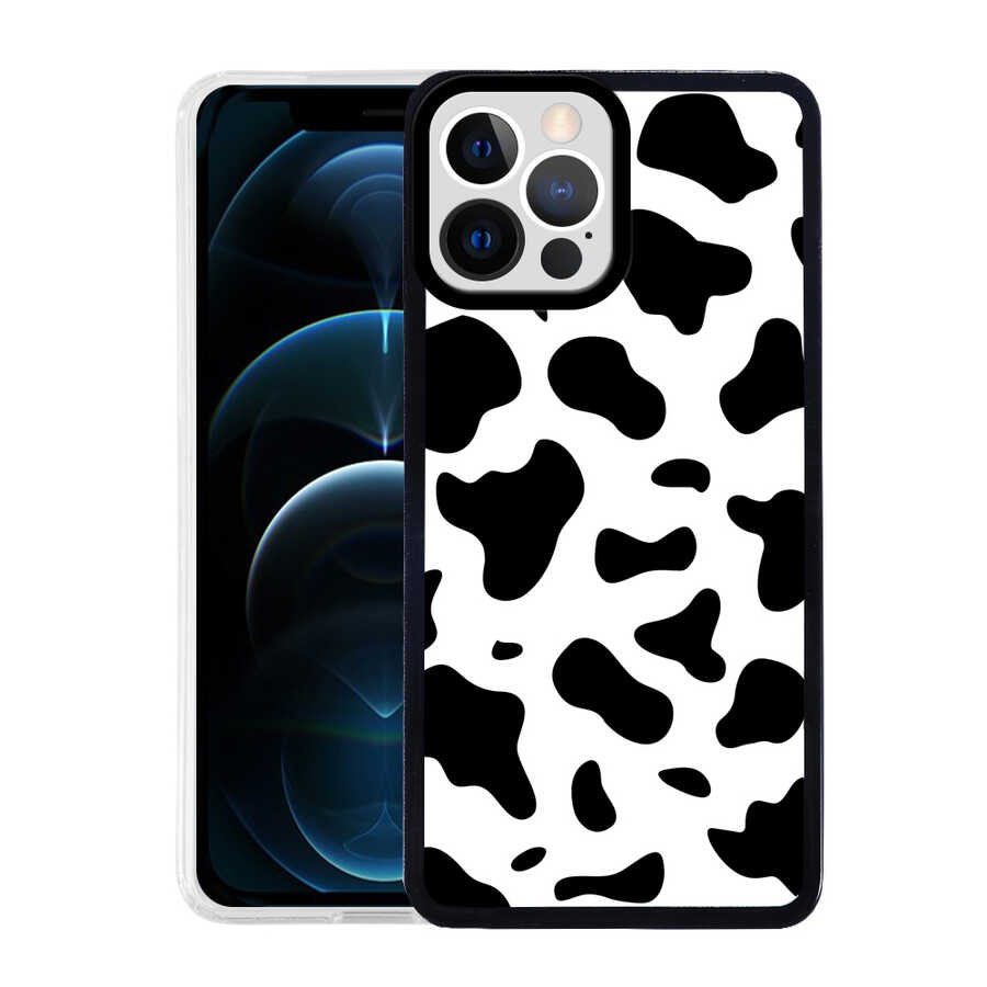iPhone 12 Pro Kılıf NXXA M-Fit Desenli Kapak-Cow No1