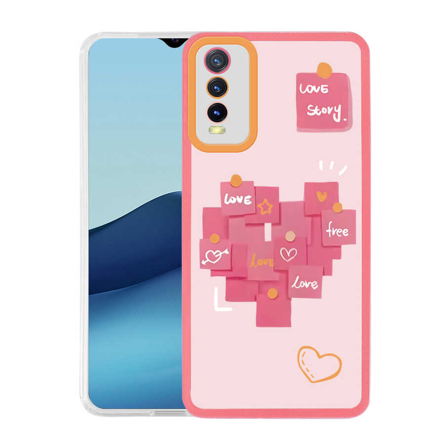 Vivo Y11S Kılıf NXXA M-Fit Desenli Kapak-Love Story No2