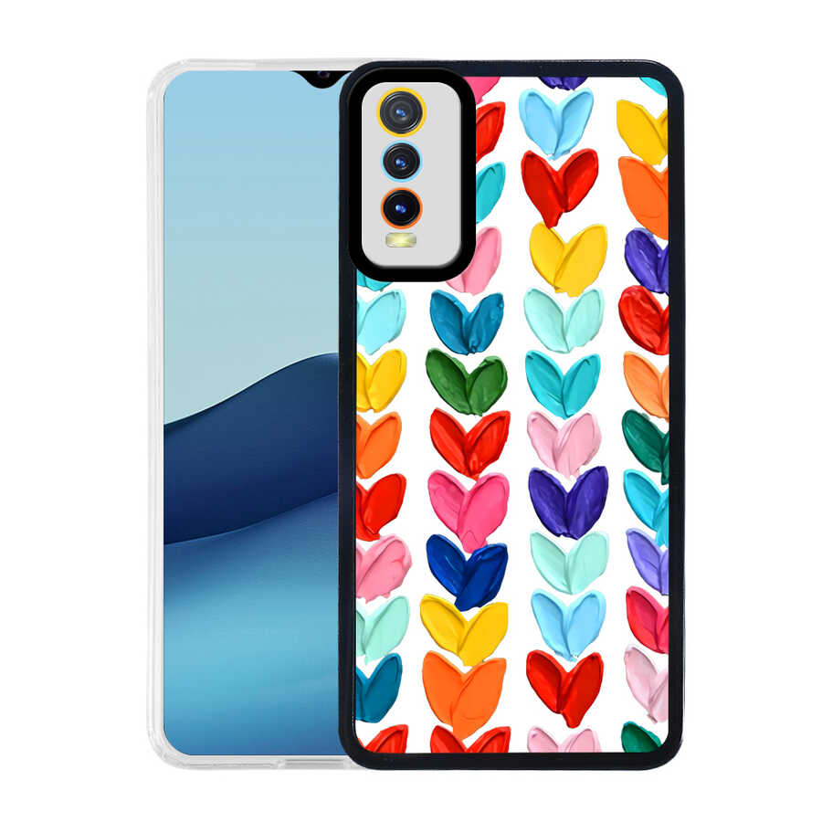 Vivo Y11S Kılıf NXXA M-Fit Desenli Kapak-Heart No6