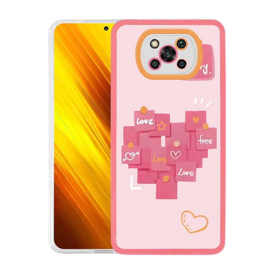 Xiaomi Poco X3 Kılıf NXXA M-Fit Desenli Kapak-Love Story No2