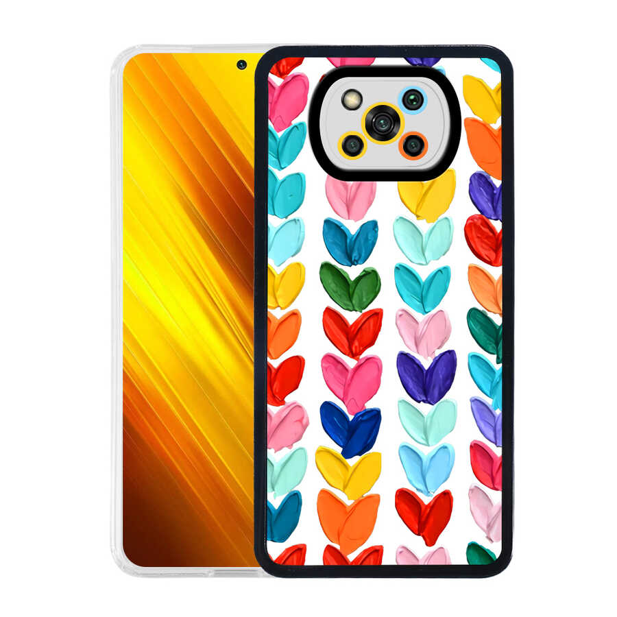 Xiaomi Poco X3 Kılıf NXXA M-Fit Desenli Kapak-Heart No6