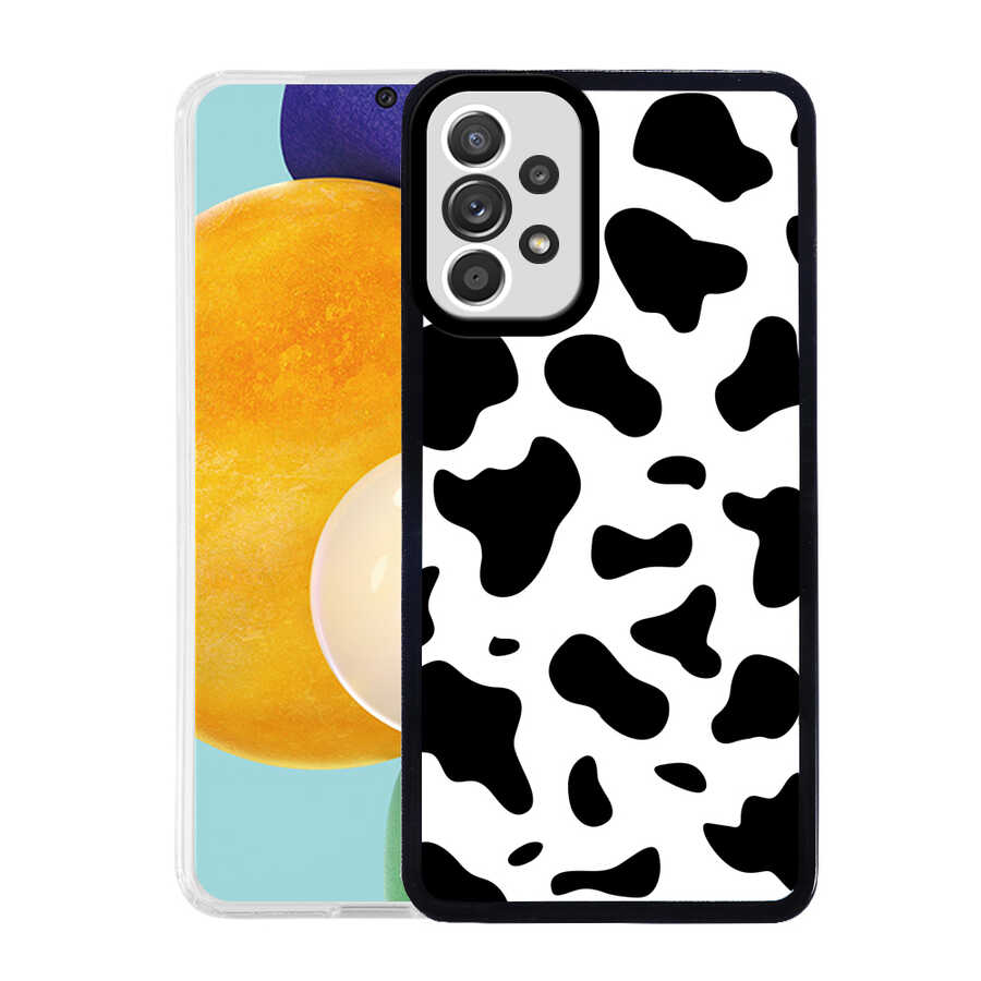 Galaxy A72 Kılıf NXXA M-Fit Desenli Kapak-Cow No1