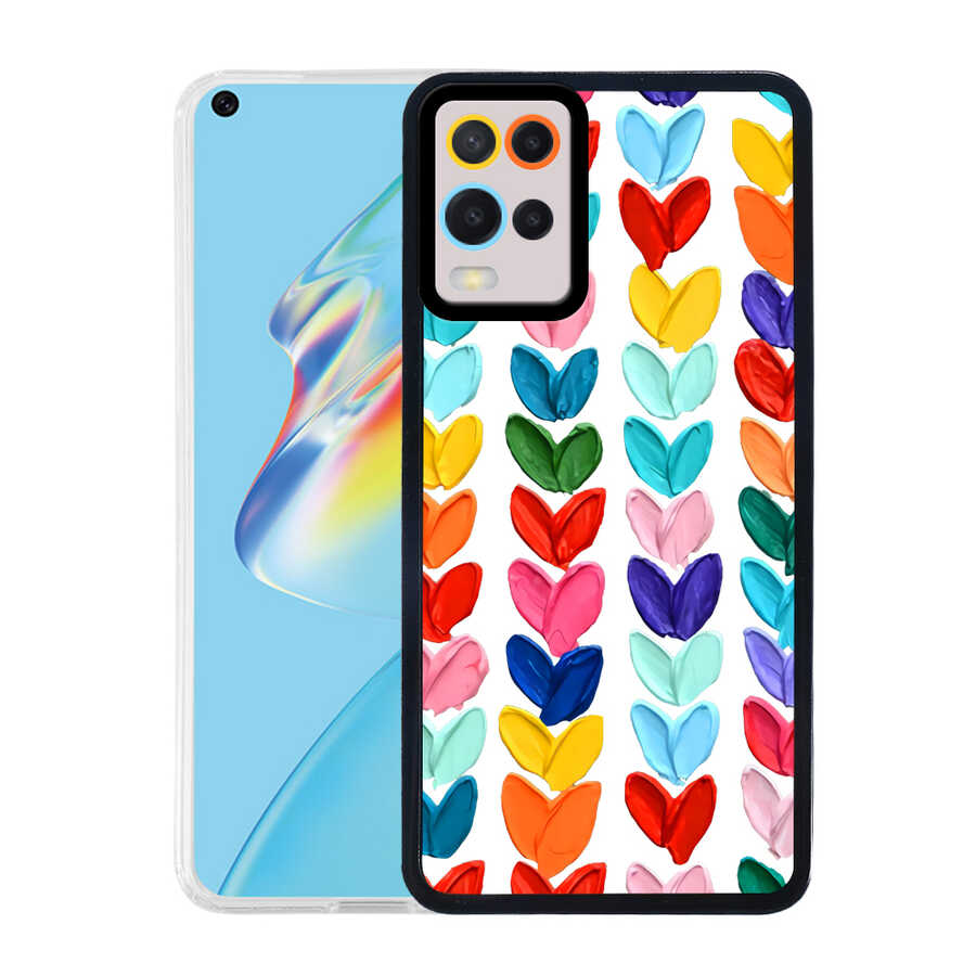 Oppo A54 4G Kılıf NXXA M-Fit Desenli Kapak-Heart No6