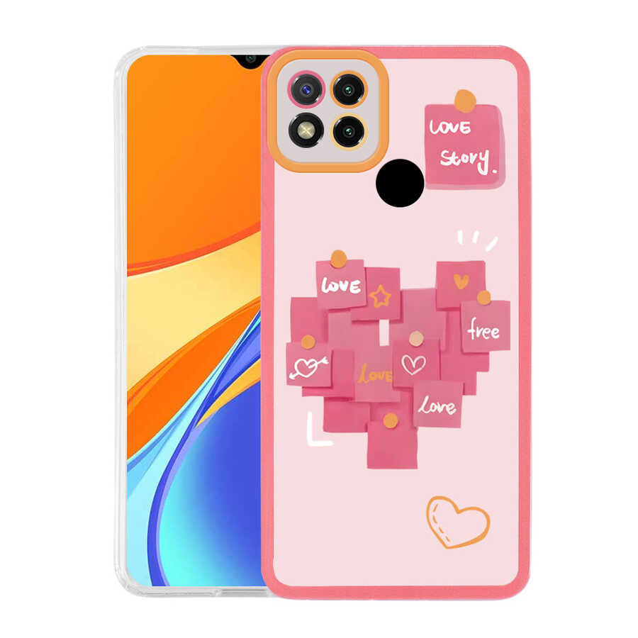 Xiaomi Redmi 9C Kılıf NXXA M-Fit Desenli Kapak-Love Story No2