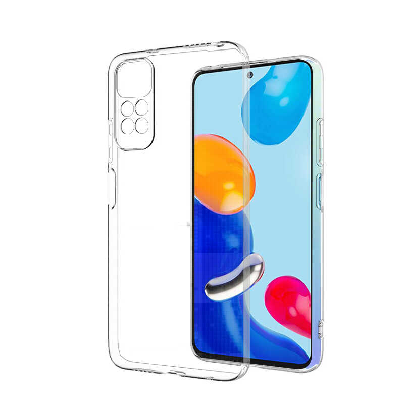 Xiaomi Redmi Note 11S Global Kılıf NXXA Kamera Korumalı Süper Silikon Kapak-Renksiz