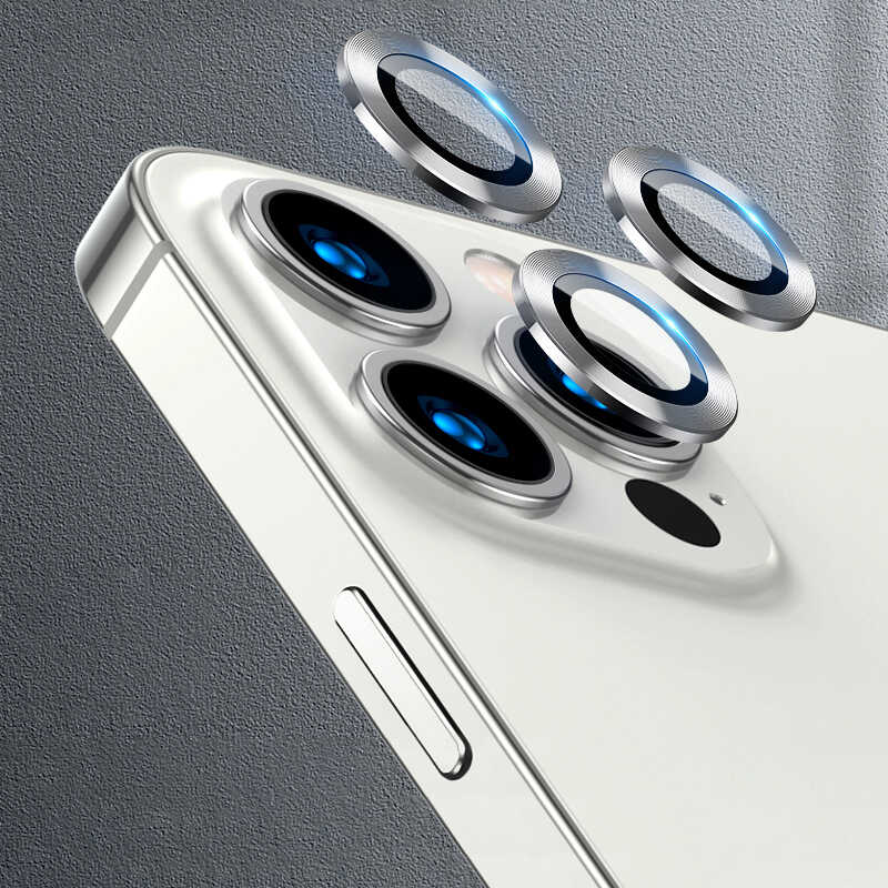 iPhone 11 Pro Max Uyumlu NXXA CL-07 Kamera Lens Koruyucu-Gümüş