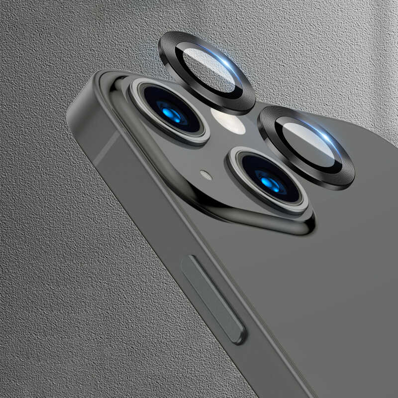 iPhone 13 Mini Uyumlu NXXA CL-07 Kamera Lens Koruyucu-Siyah