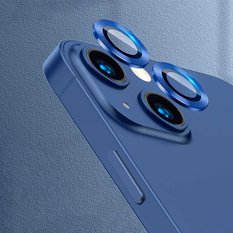 iPhone 13 Uyumlu NXXA CL-07 Kamera Lens Koruyucu-Lacivert