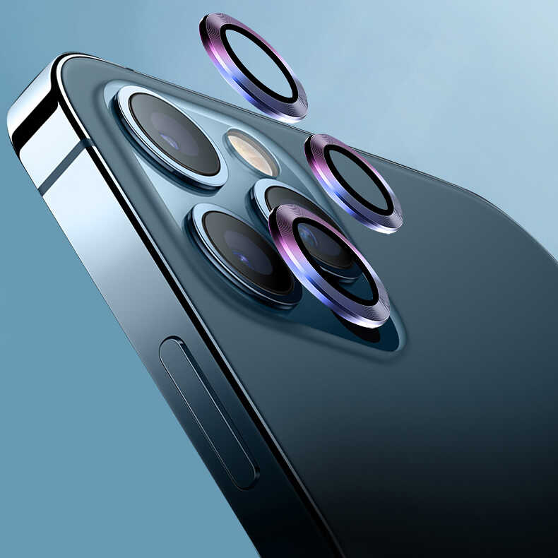 iPhone 13 Uyumlu NXXA CL-07 Kamera Lens Koruyucu-Colorful